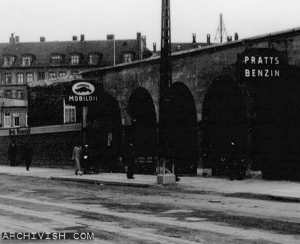 Pratt's petrol for sale at a Danish fuel station in Copenhagen - 1925