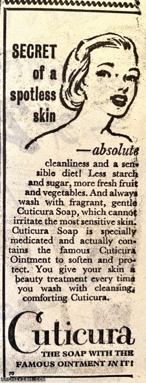 Cuticura - The soap with the famous ointment in it! Secret of a spotless skin