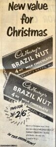 Cadbury's Brazil Nut milk chocolate - New Value for Christmas