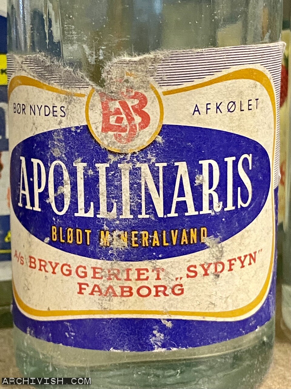 Soft water Apollinaris from the brewery Sydfyn