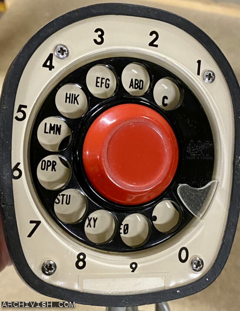 The rotary dial on LM Ericsson's Ericophon from the 1950's