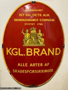 Kgl. Brand - All types of damage insurance since 1798 - Enamel sign